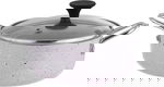 قدر طهي جرانيت روكي، 14سم، غطاء زجاج - وردي product image 1