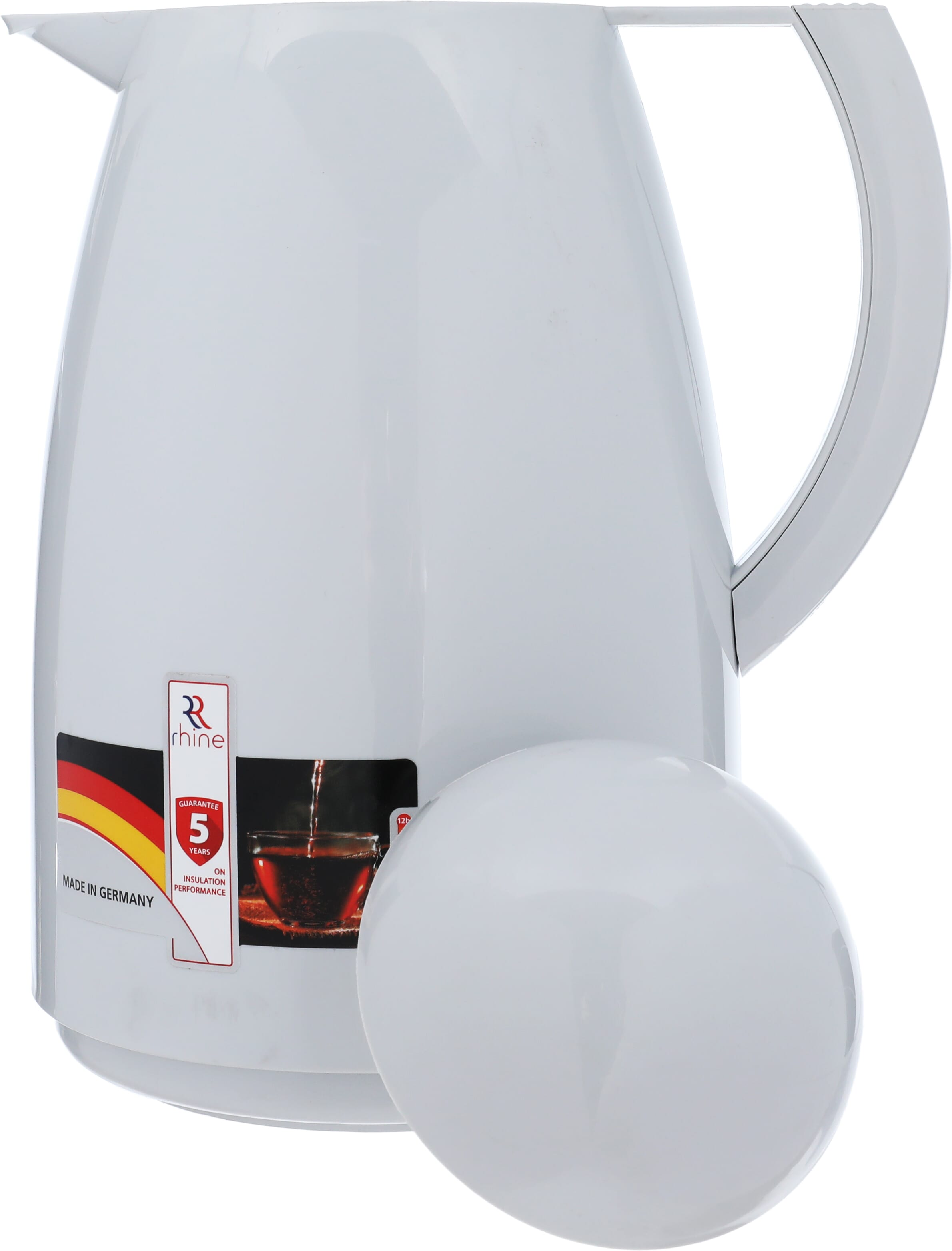 ترمس ماركوتيك الراين، 1.5 لتر، حافظة داخلية زجاج حراري، هيكل خارجي بلاستيك - رمادي product image 4