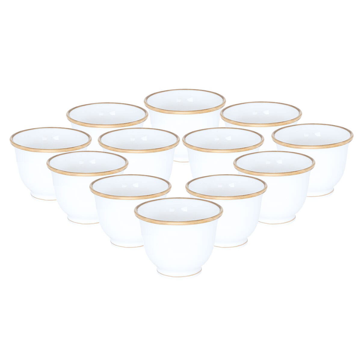 Al Saif Gallery Porcelain Arabic Coffee Cups Set, 12 Pieces - White product image 2