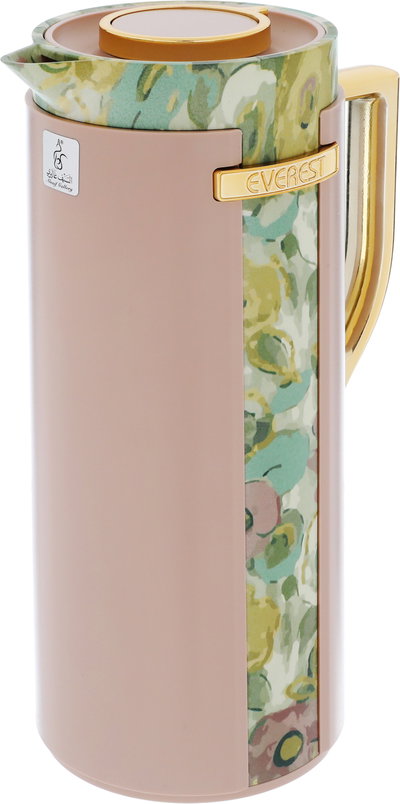 Everest Widad Thermos, rose pattern, 1 liter, thermal glass inner shell, plastic outer shell - brown product image 3