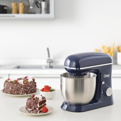 عجانة كهربائية جانو، 1300 واط، 5 لتر، 8 سرعات، شفرات ستانلس ستيل، JN02206 - ازرق product image 3