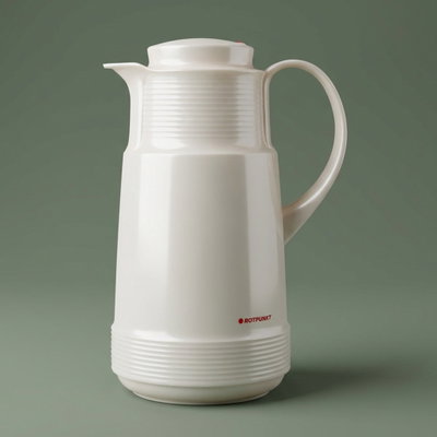 ترمس روتبونت، 1 لتر، حافظة داخلية زجاج - ابيض product image 1