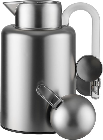 AlAl Saif Gallery Ikram Thermos Set, 1/1.5 Liter, Glass Inner Material, Transparent Handle - Silver product image 6