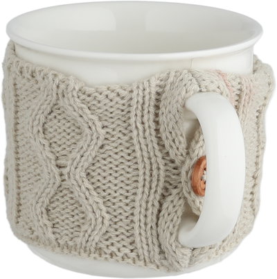 مج بورسلان السيف غاليري، 410 مل، تلبيسة صوف - أبيض بيج product image 2