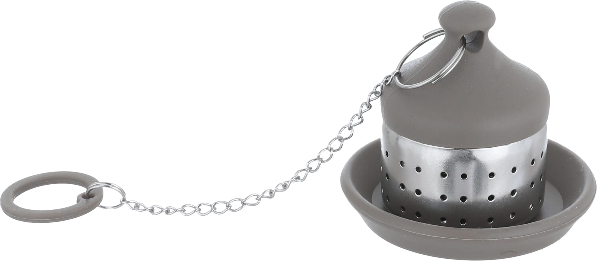 Al Saif Gallery Steel Tea Infuser, with Drip Saucer - Light Brown product image