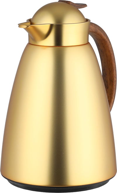 طقم ترامس سيف بلص، 0.7 / 1 لتر، خامة داخلية زجاج، غطاء ضغاط - ذهبي خشبي product image 4