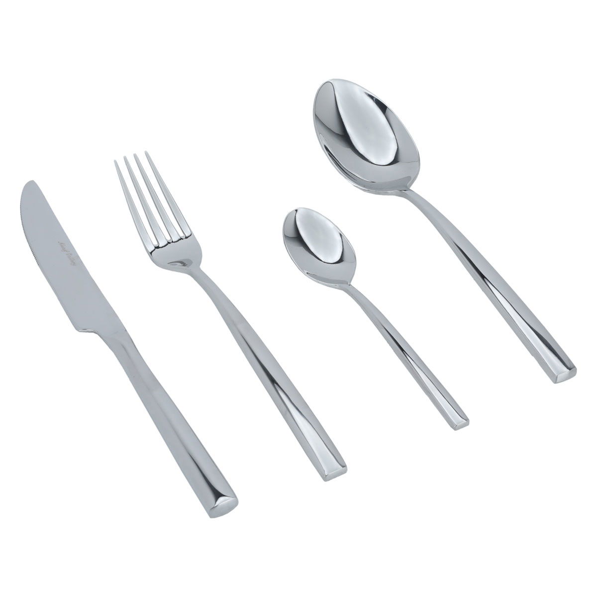 Al Saif Gallery steel spoon set, 24 pieces - silver product image 1