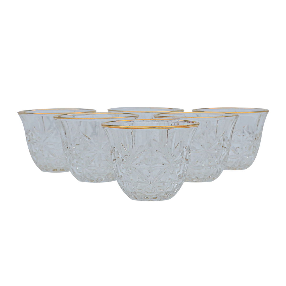 Al Saif Gallery Max glass coffee cup set, 60 ml, 6 pieces - transparent product image 2
