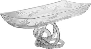 Al Saif Gallery Glass Serving Stand, 38x14x12 cm, Base, Rectangle - Snow White product image 2