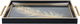Tofaria Alsaif Gallery glass, 30 x 47 cm, rectangle, golden feather pattern, hand - black product image 1