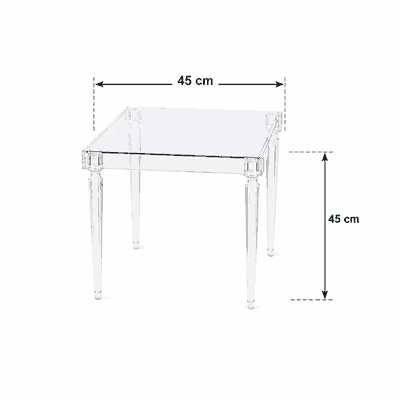 طقم طاولات اكريلك و معدن، 5 قطع - شفاف product image 4