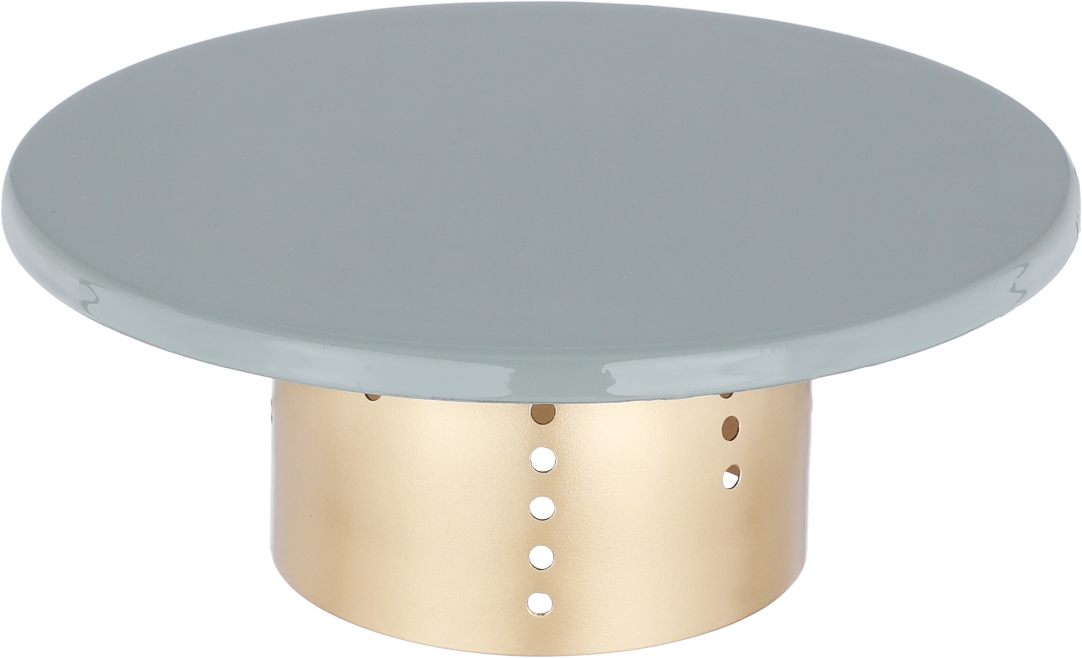Al Seif Gallery Gold Cake Stand with Base, 21x21x8 cm - Grey product image 2