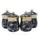 Al Saif Gallery Porcelain Spice Box Set, 7 Pieces - Black Gold product image 3