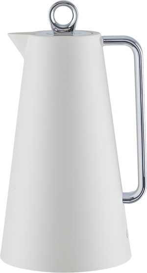 ترمس هيلينا جلوري، 1 لتر، خامة داخلية زجاج، يد فضي، غطاء ضغاط - ابيض فضي product image