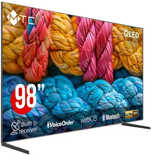 Mtc Qmt98Uh700Wos 98-Inch Frameless Smart Tv, 4K Uhd, Qled Screen, Webos, Built-In Receiver, 2 Magic/Regular Remotes - Black product image