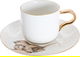 Al Saif Gallery Porcelain Coffee Cups Saucer Set, 12 Pieces, 90 Ml - White product image 2