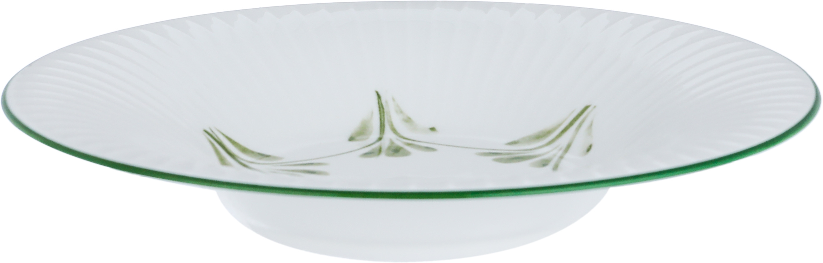 طقم سفرة بورسلان بنقش أخضر السيف غاليري، 24 قطعة - أبيض product image 3