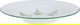 طقم سفرة بورسلان بنقش أخضر السيف غاليري، 24 قطعة - أبيض product image 3