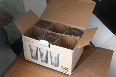 Al Saif Gallery glass cups set, 6 pieces - clear product image 3