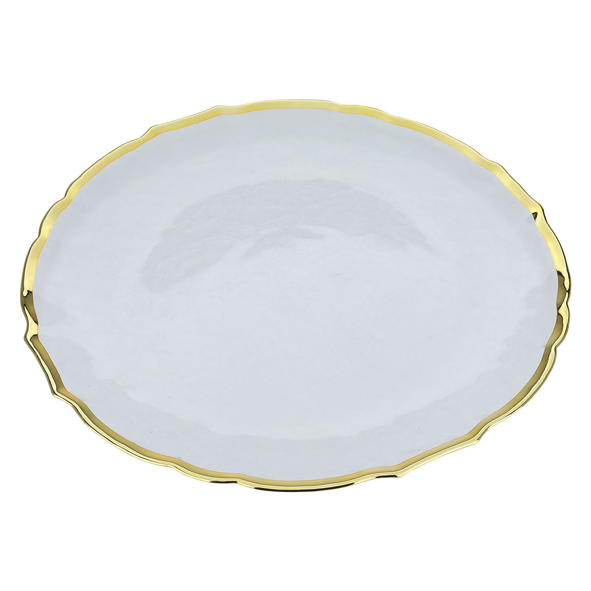 Al Saif Gallery glass dessert serving dish, circular - white product image