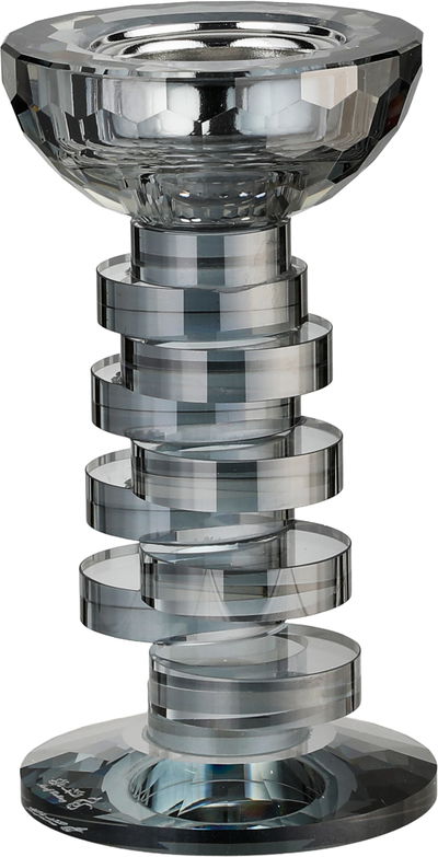 مبخرة زجاج السيف غاليري، 8x8x14.5 سم، قاعدة دائري - رمادي شفاف product image 2