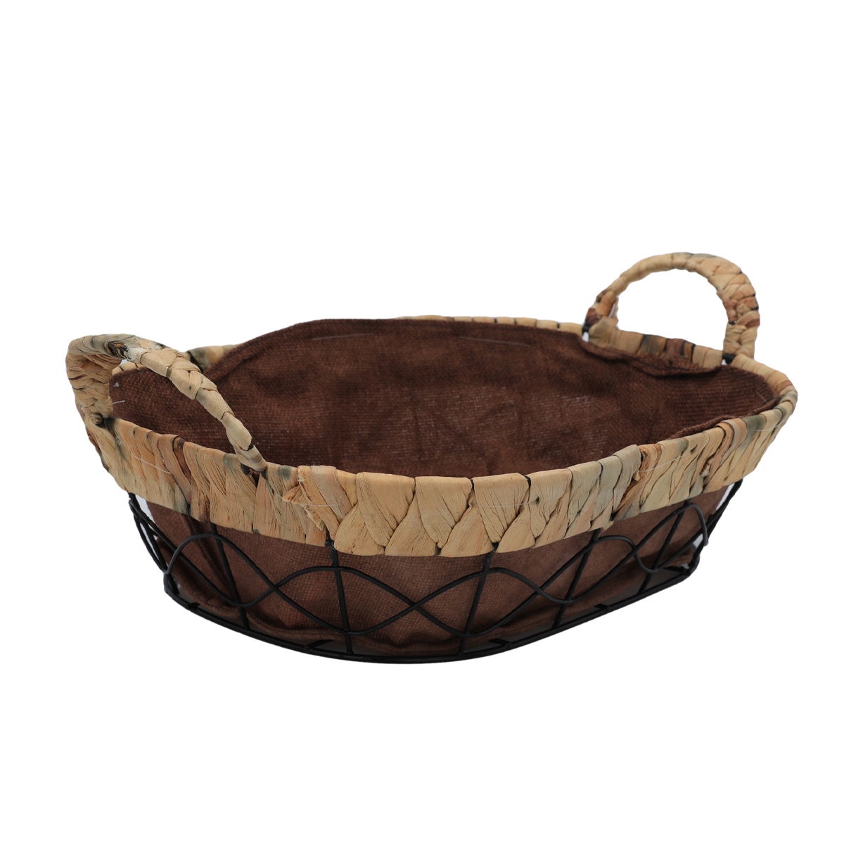 سلة تقديم خوص السيف غاليري، 30×24×8 سم، مربع - بني product image