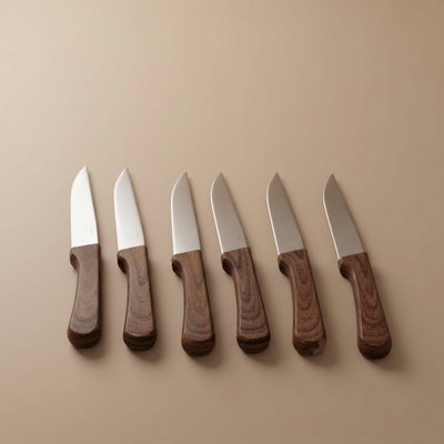 Al Saif Gallery Steel Knife Set, 6 Pieces - Brown product image 1