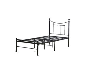 سرير حديد مفرد، 100×90×190 سم - اسود product image 2