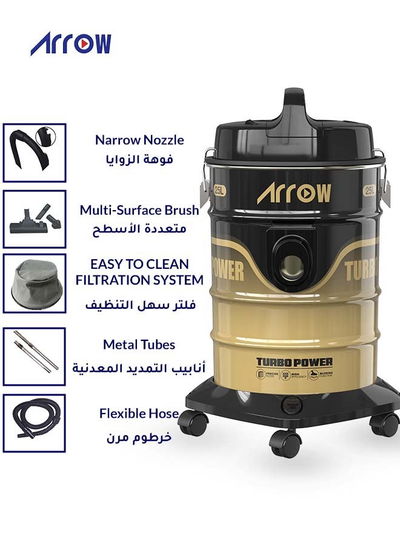 مكنسة برميل ارو، بقوة 2200 واط، 25 لتر، RO-25VSY - اسود ذهبي product image 4