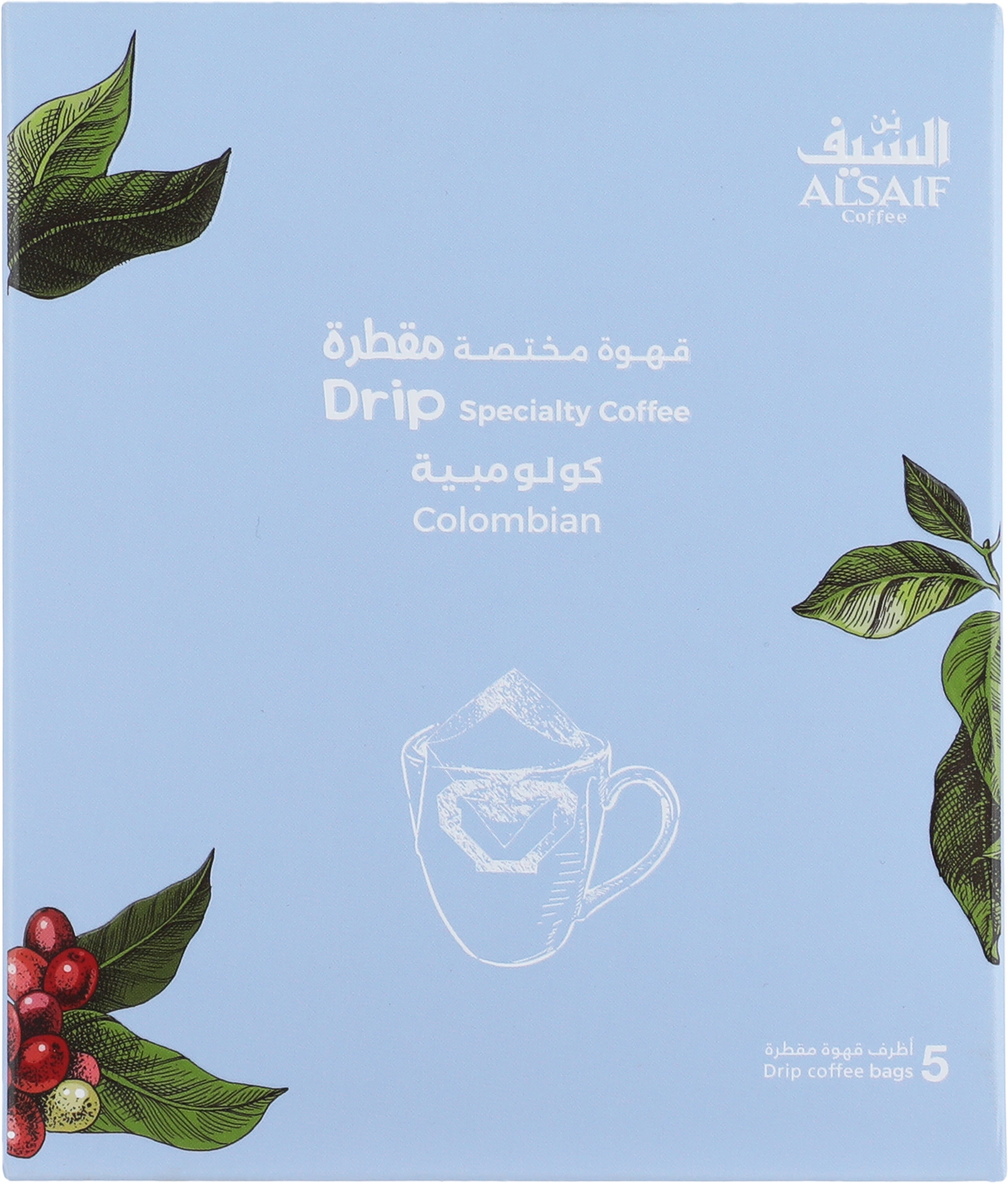 Al Saif Colombian Specialty Drip Coffee, 12g - 5 Sachets product image