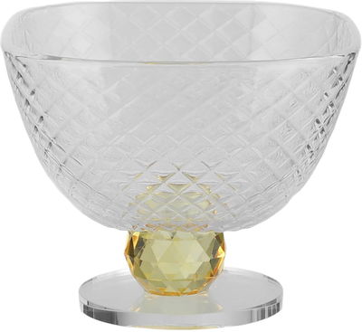 طقم زبدية زجاج السيف غاليري، 10x10x8 سم - شفاف عسلي product image 3