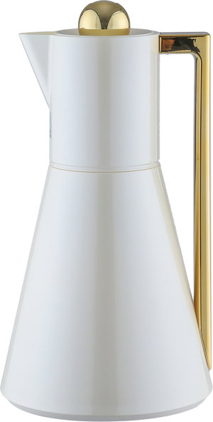 Everest Lena Thermos, 1 liter, glass interior, squeeze lid, pearl gold handle product image 2