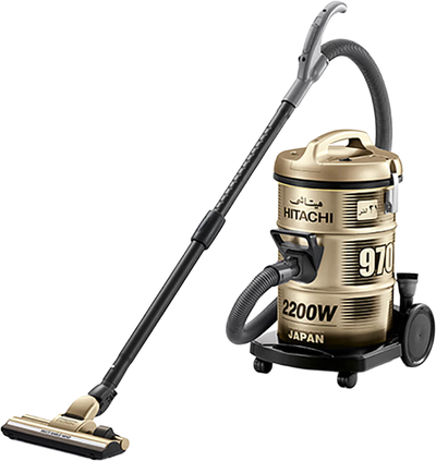 مكنسة برميل هيتاشى، 2200 واط، 21 لتر، رأس يدور 90 درجة، CV-970Y SS220 TG - ذهبي product image 1