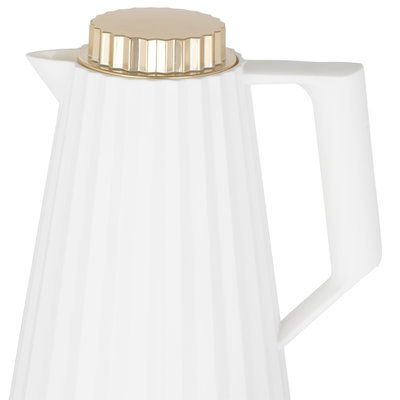 Elegance Figo thermos, 1 liter, thermal glass inner container, plastic outer shell - white product image 4