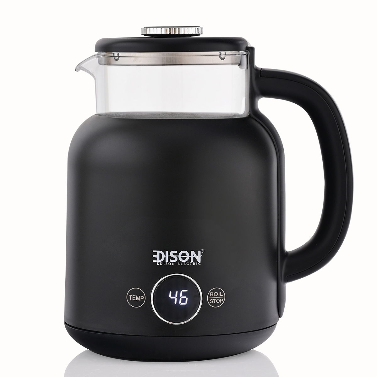 Edison Steel Electric Kettle, 1200 Watt, 1.5 Liter, TR-3004 - Black product image