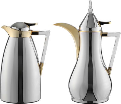 طقم ترامس زجاج حراري السيف غاليري، قطعتين، 1 /1 لتر - فضي product image 1