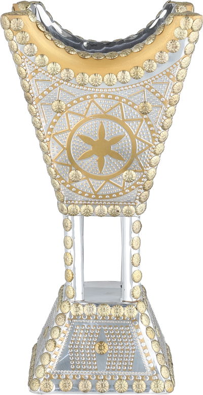 مبخرة النجم التراثي ستانلس استيل، 15x15x28 سم، قاعدة - فضي ذهبي product image 2