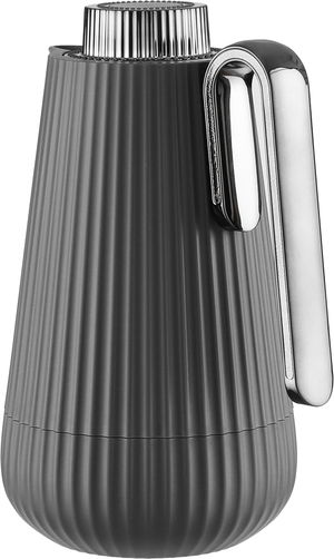 Glory Sumo Thermos, 1 liter, nickel handle, glass interior, push-button - dark gray glossy black product image 2