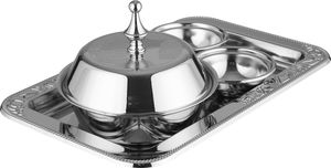 طقم تقديم تمرية كرما استيل سيف بلص، 5 قطع، 26x16x2 سم - فضي product image