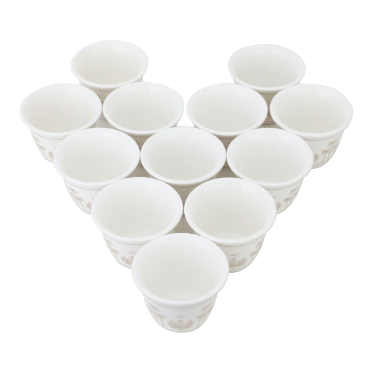 طقم فناجين قهوة عربي بورسلان السيف غاليري، 12 قطعة - أبيض product image 2