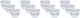 Al Saif Gallery Saheel Porcelain Arabic Coffee Cups, Arabic Pattern, 6 Pieces - White product image 1