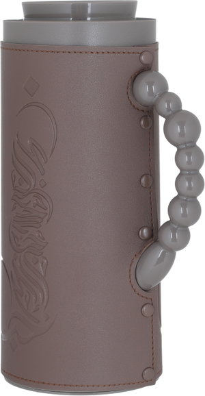 Al Saif Gallery Royal 7 glass thermos, 1 liter, with leather cover, glass inner case, plastic outer body - brown product image 2