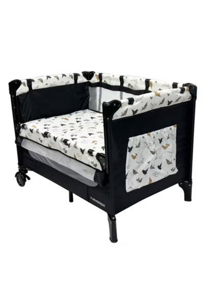سرير اطفال فان مومنت، 100×70 سم، قابل الطي - اسود product image 2