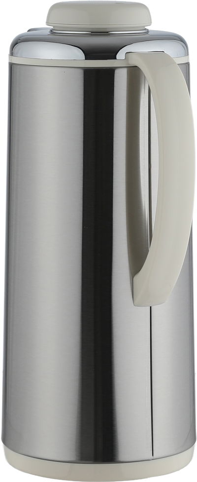 Al Saif Plus Kawasaki Thermos, 1.6 Liter, Glass Interior - Silver Off White product image 2