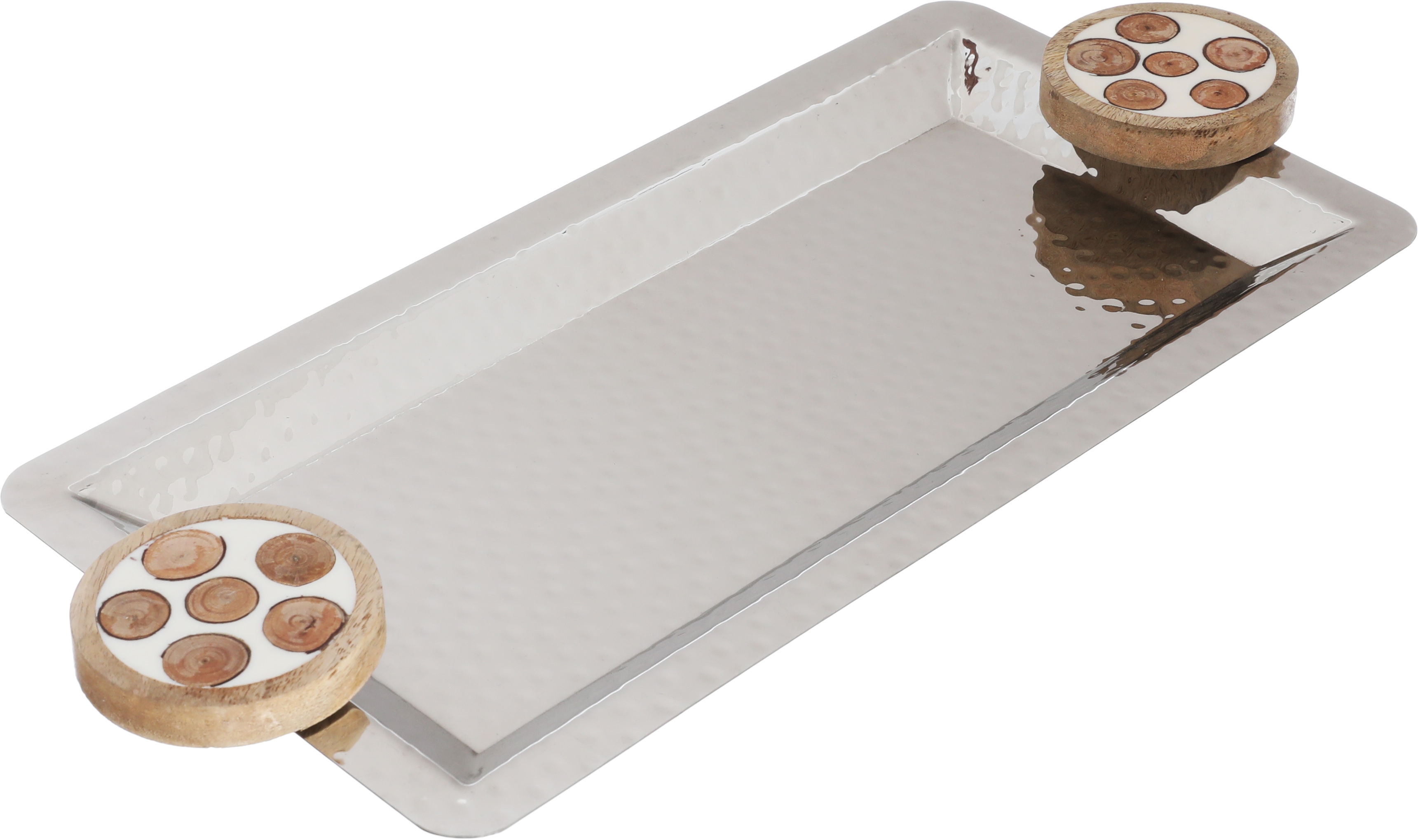 Tofaria Al Saif Gallery Steel Presentation, 44 x 19 x 3.5 cm, Rectangle - Silver product image 2