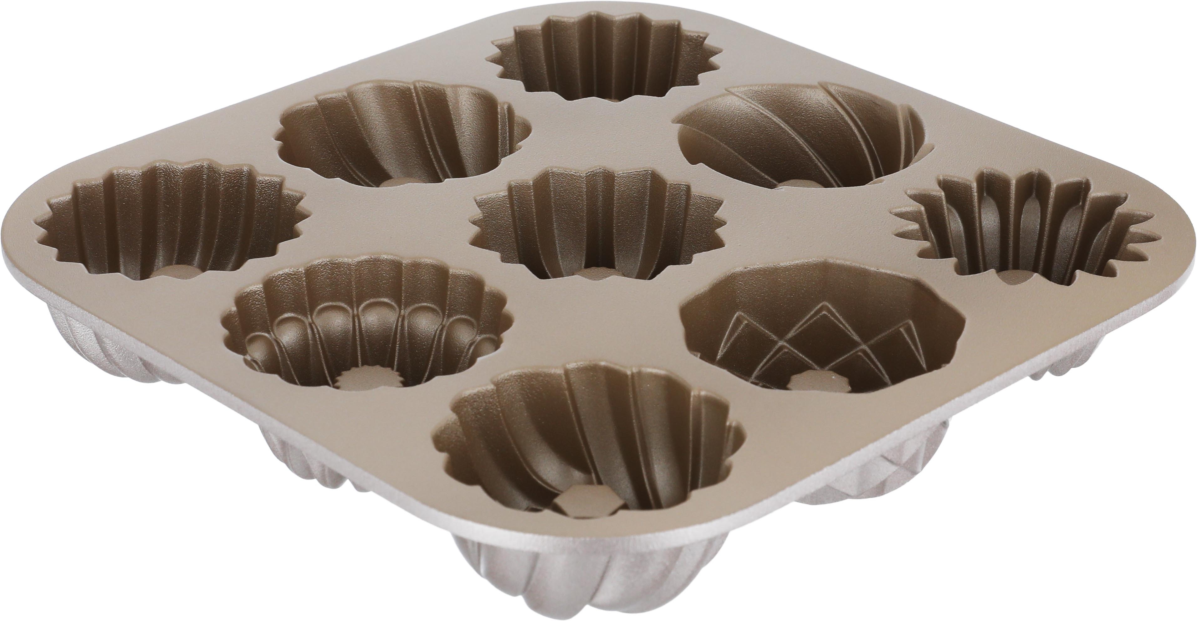 قالب كيك جرانيت ماريسا لونينا، 9 خانات، 23.5x23.5x3.5 سم - ذهبي product image 2