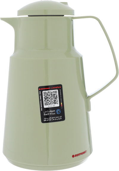 Rotpont thermos, 1 liter, glass inner container, plastic outer shell - olive green product image 2