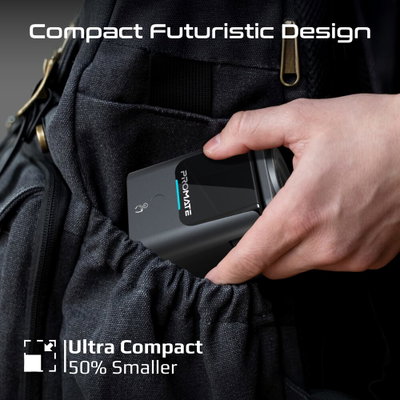 شاحن لاسلكي 3× 1 بروميت، ماج سيف، ذراع قابل للطي ومنفذ USB-C PD، 15 واط، شاشة ديجيتال، يدعم اجهزة سامسونج وايفون - اسود product image 4