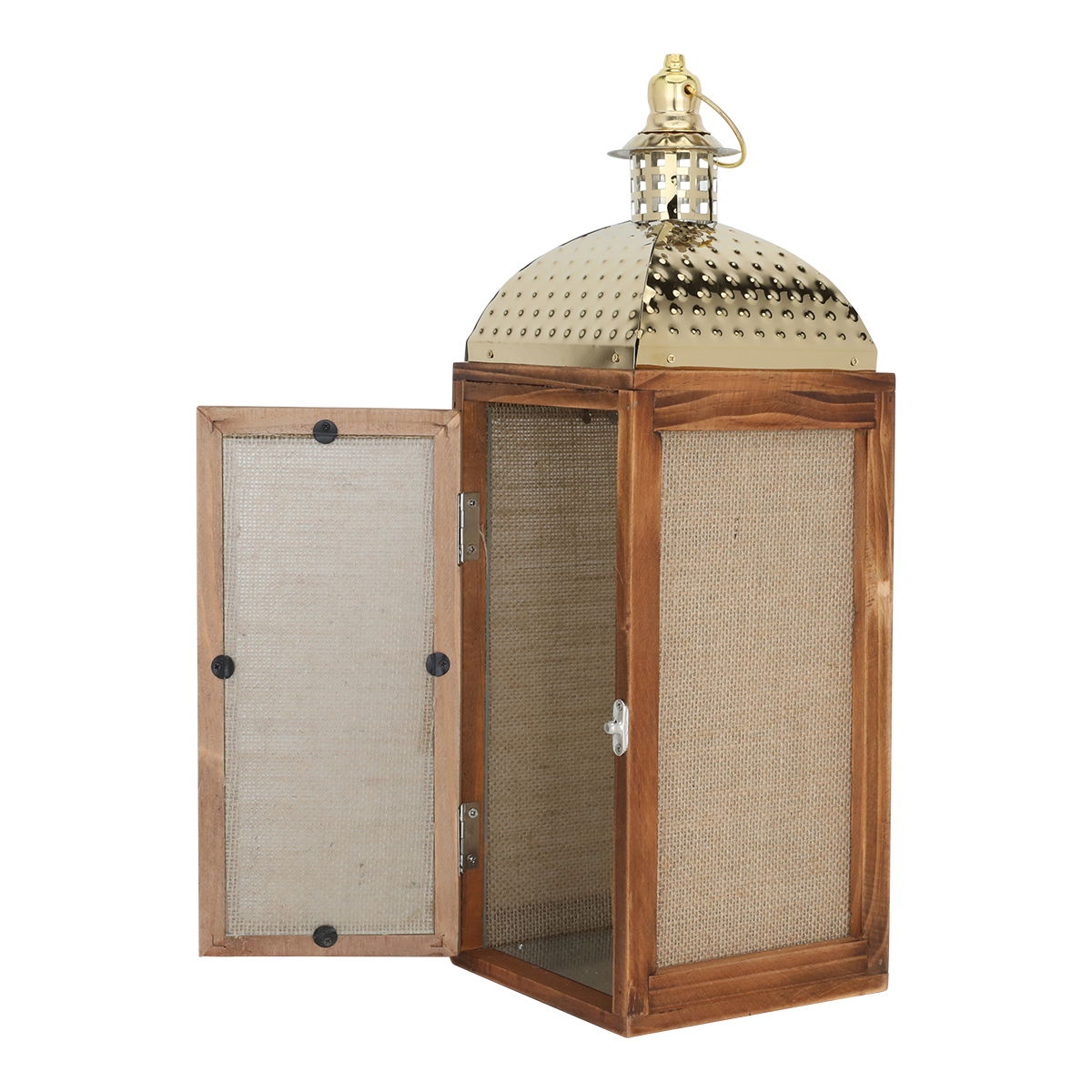 طقم فوانيس خشبي السيف غاليري، 2 قطعة - بني product image 2