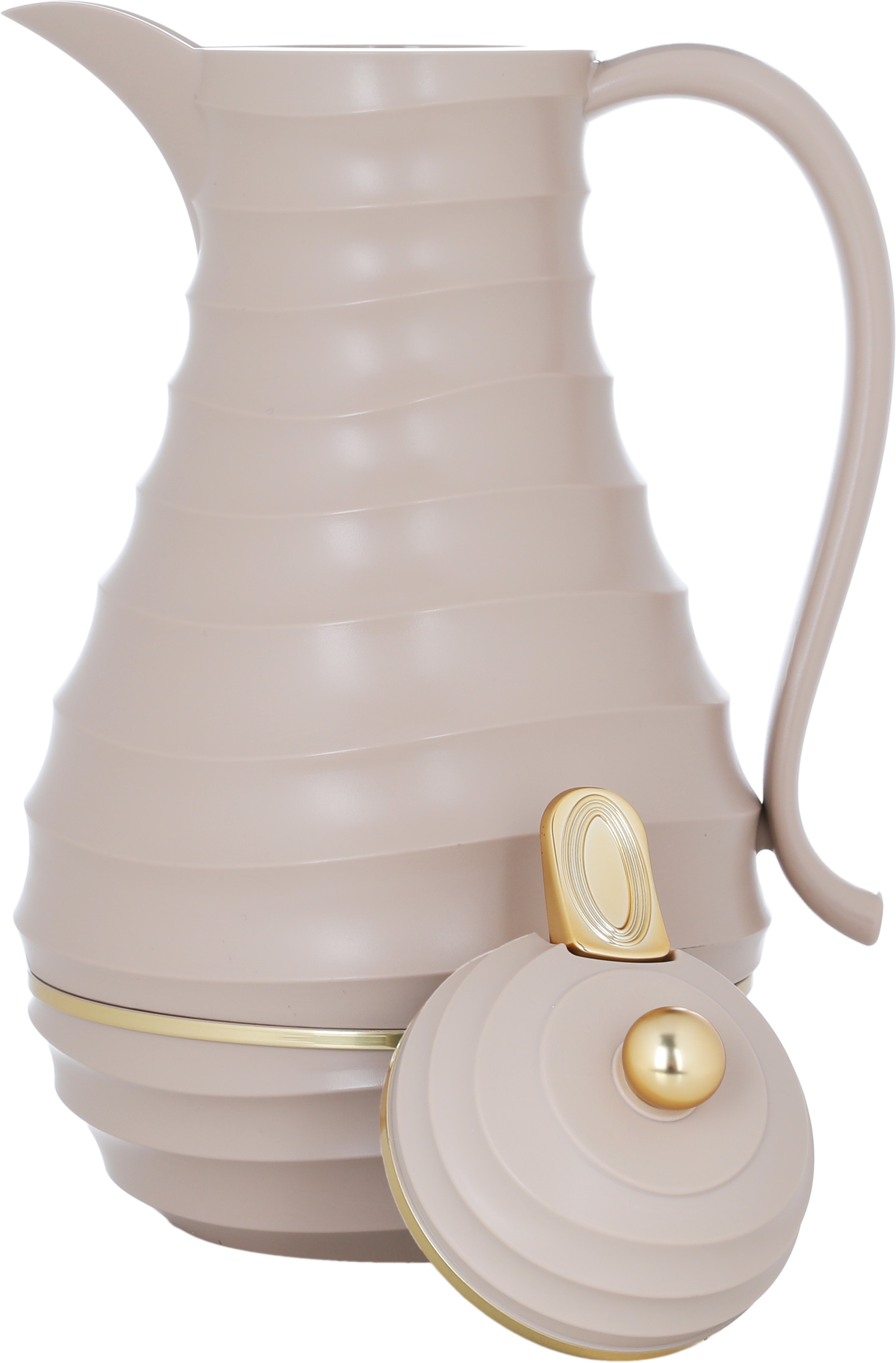 Al Saif Gallery Blanca thermos set, 1/0.75 liter, 2 pieces, thermal glass inner container, plastic outer shell - light brown product image 6
